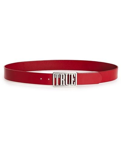 True Religion True Buckle Belt - Red