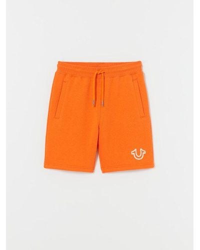 True Religion Boys Hs Stitch Fleece Sweat Short - Orange