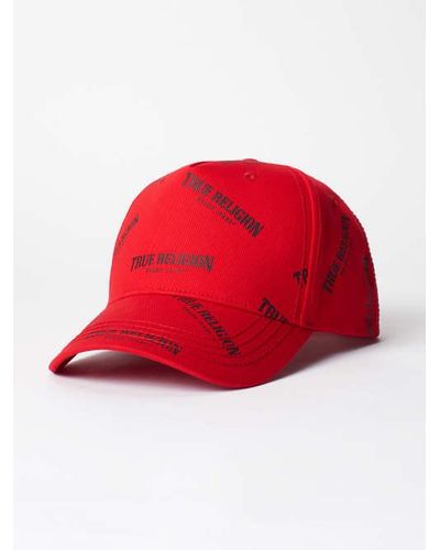 True Religion True Logo Hat - Red