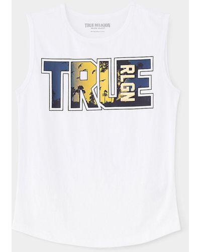 True Religion Boys Logo Tank Top - White