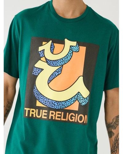 True Religion Channel True Graphic Relaxed Tee - Green