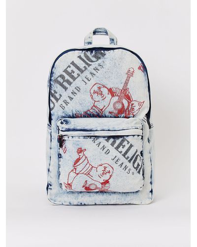 True Religion Denim Logo Backpack - Gray