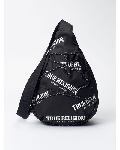 True Religion Logo Sling Bag - Blue