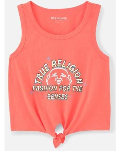 True Religion Girls Sparkle Tank Top - Pink