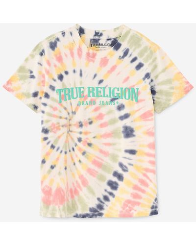 True Religion Boys Tie Dye Logo Tee - Multicolor