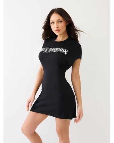 True Religion Corset T Shirt Dress - Black