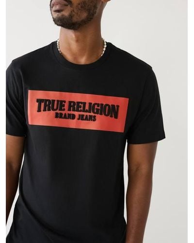 True Religion Embossed Arch Logo Tee - Natural