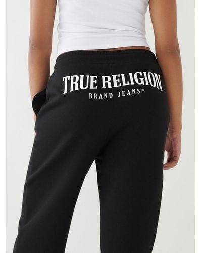 True Religion Logo Relaxed Jogger - Gray