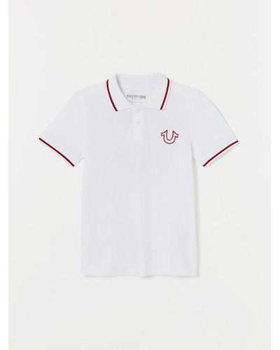 True Religion Boys Logo Polo Shirt - White