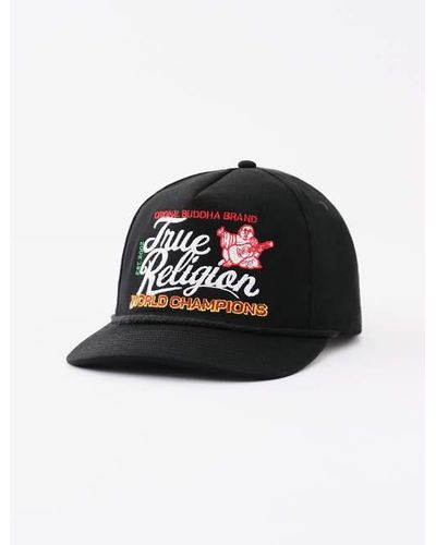True Religion World Champions Baseball Hat - Black