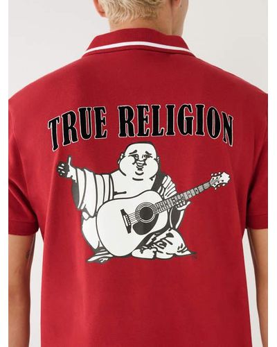 True Religion Logo Polo Shirt - Blue