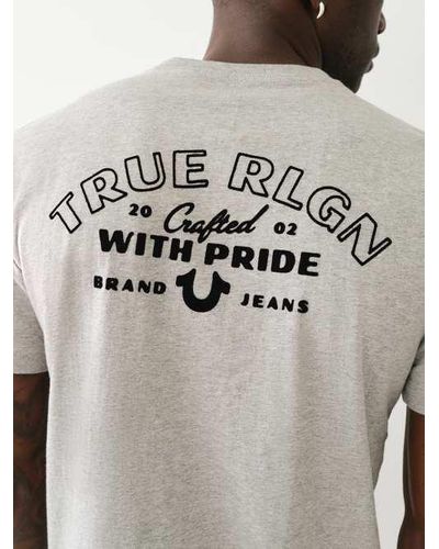True Religion True Logo Tee - Gray