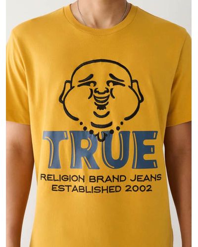 True Religion Buddha Logo Tee - Yellow