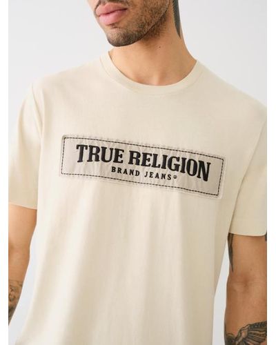 True Religion Frayed Logo Applique Tee - Green