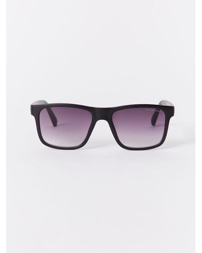 True Religion Black Matte Sunglasses - Purple