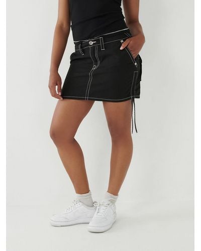 True Religion Stacked Mini Skirt - Black