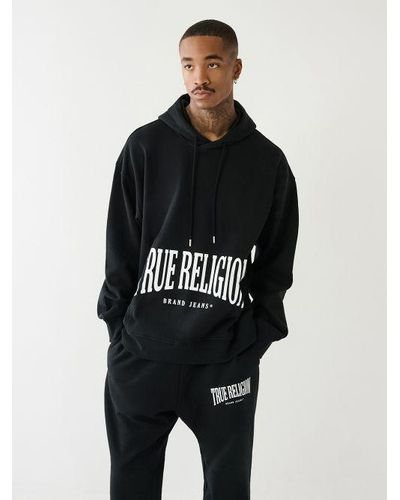 True Religion Logo Relaxed Hoodie - Green