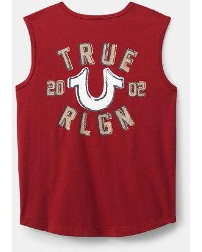 True Religion Boys Logo Tank Top - Red