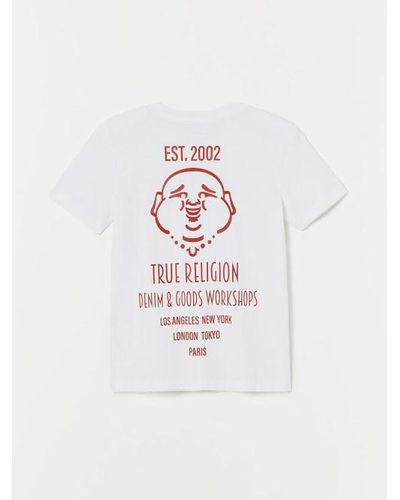 True Religion Boys Buddha Logo Tee - White