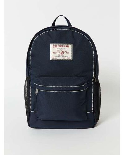 True Religion Logo Big T Backpack - Blue