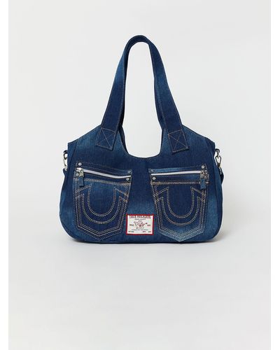 True Religion Denim Pocket Bag - Blue