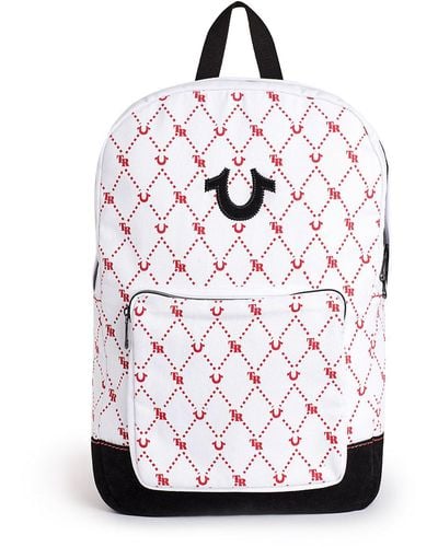 True Religion Monogram Backpack - White