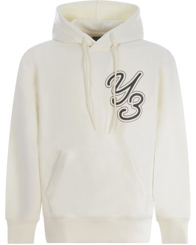 Y-3 Felpa hoodie - Bianco