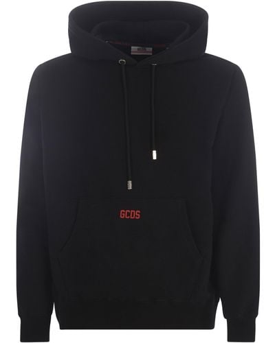 Gcds Felpa hoodie "Basic Logo" - Blu