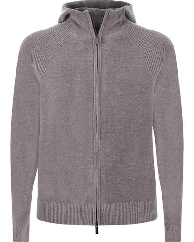 Rrd Cardigan "velvet hoody" - Grigio