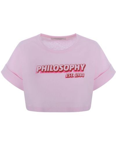 Philosophy T-shirt di Lorenzo Serafini "Logo" - Rosa