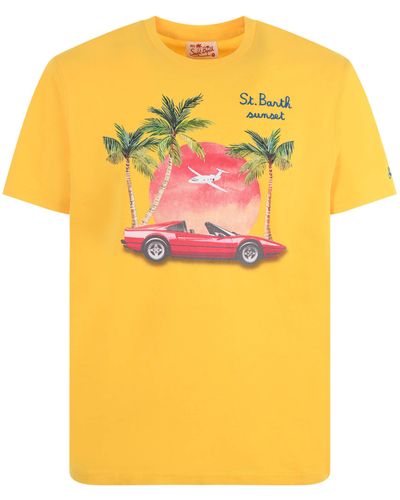 Mc2 Saint Barth T-shirt "Sunset car" - Giallo