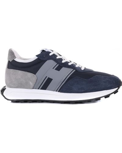 Hogan Sneakers h601 in suede e tessuto tecnico - Blu