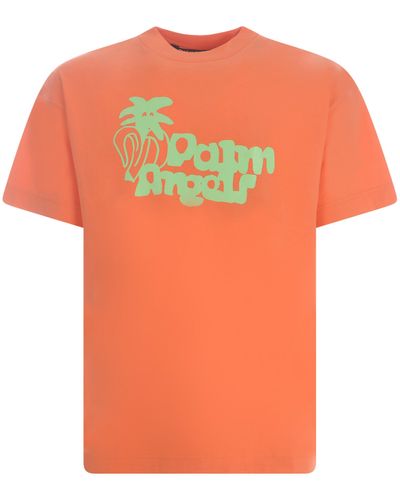 Palm Angels T-shirt "Jimmy Classic" - Arancione