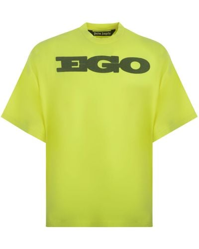 Palm Angels T-shirt "Ego" - Giallo
