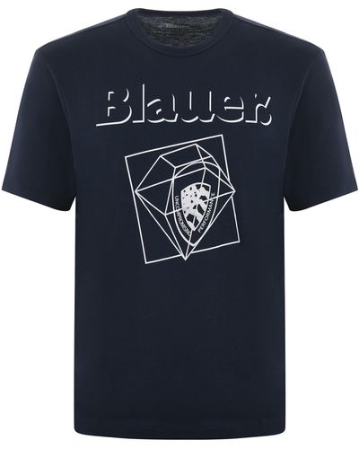 Blauer T-shirt - Blu