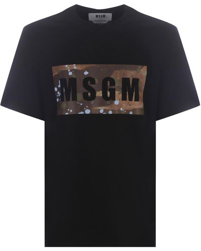 MSGM T-shirt Camo - Nero