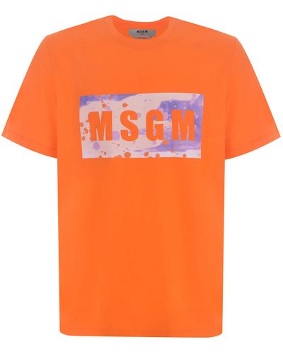 MSGM T-shirt "Camo" - Arancione