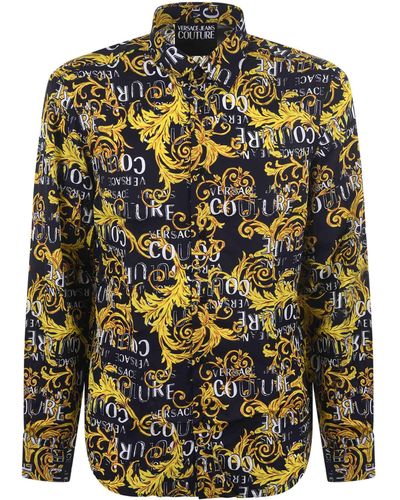 Versace Camicia con stampa barocca - Giallo
