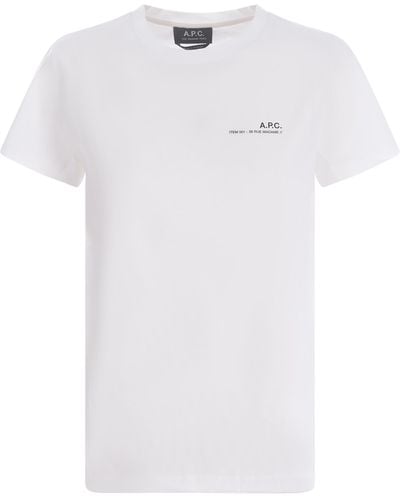 A.P.C. T-shirt Item" - Bianco