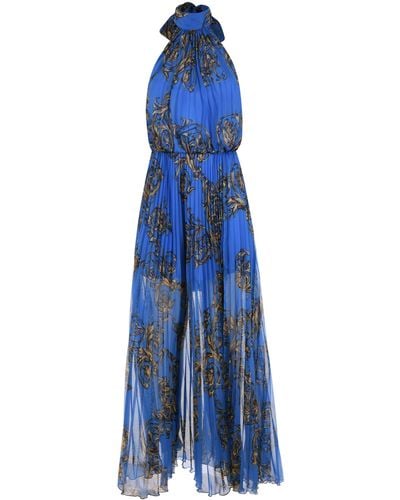 Versace Abito lungo Couture - Blu