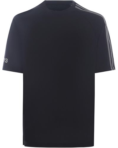 Y-3 T-shirt "3-Stripes" - Blu