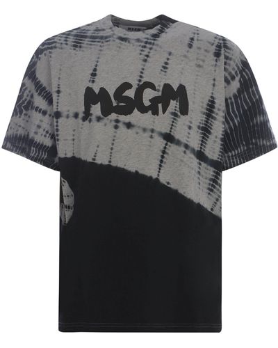 MSGM T-shirt "Tie & Dye" - Grigio