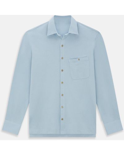 Turnbull & Asser Pale Blue Cotton Polo Shirt