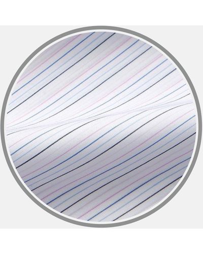Turnbull & Asser Blue Multi Stripe Cotton Fabric