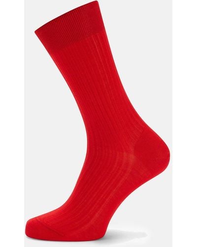 Turnbull & Asser Scarlet Short Cotton Socks - Red