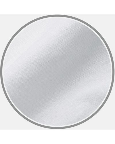 Turnbull & Asser Plain White Linen Fabric