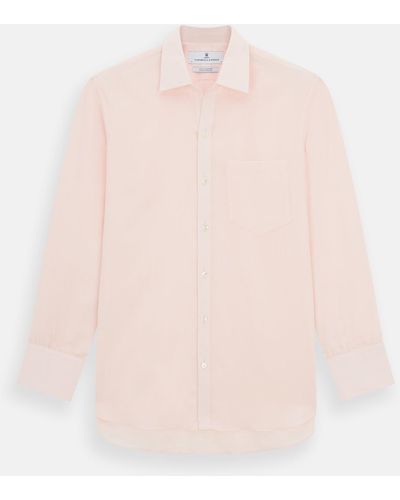 Turnbull & Asser Pale Pink Cotton Cashmere Chelsea Shirt