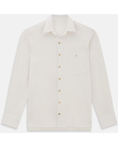 Turnbull & Asser White Cotton Polo Shirt