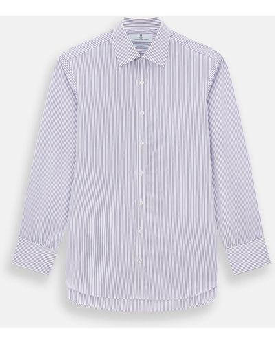 Turnbull & Asser Purple Shadow Stripe Mayfair Shirt