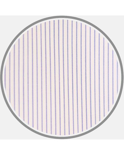 Turnbull & Asser Blue And White Fine Stripe Cotton Fabric
